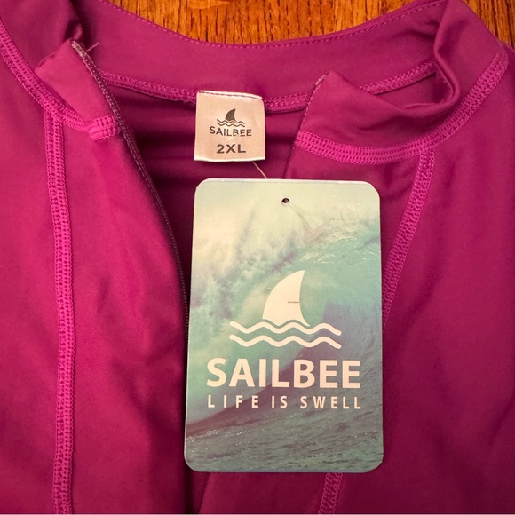 Rashguard magenta long-sleeved top in size 2XL by Sailbee - Picture 4 of 11